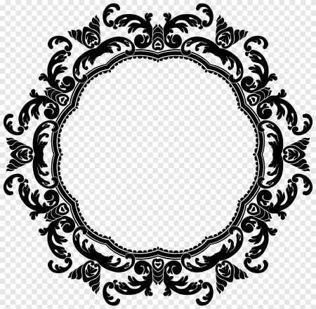 Декоративная круглая рамка