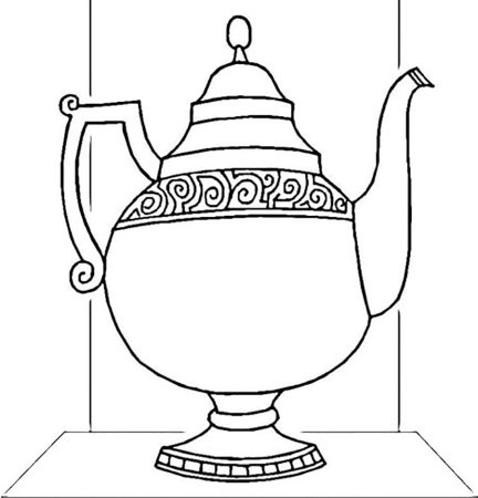 Орнамент на посуде раскраска