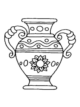 Ваза раскраска