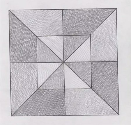 Орнамент рисунок карандашом в квадрате (47 фото)