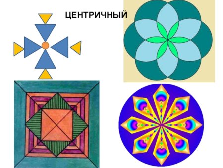 Симметричные узоры из геометрических фигур
