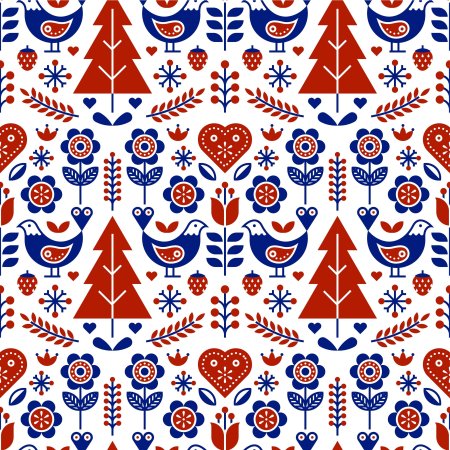 Паттерн орнамент Скандинавский вектор
