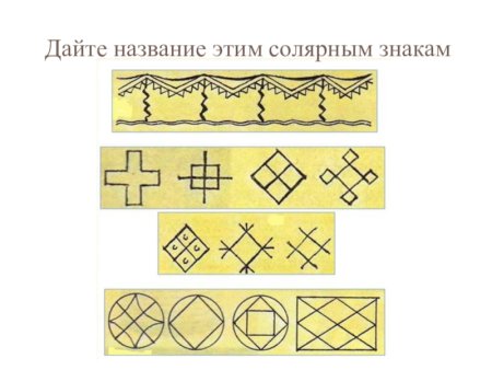 Солярные знаки в орнаменте