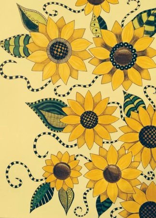 Стилизованный подсолнух