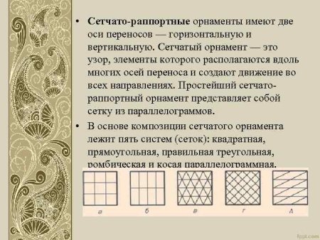 Способы построения сетчатого орнамента
