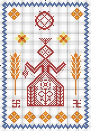 Макошь Славянская богиня оберег вышивка