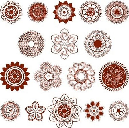 Круглый узор индийский