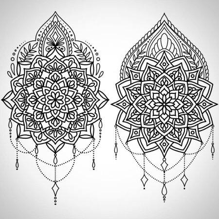 Мандала любви и счастья мехенди