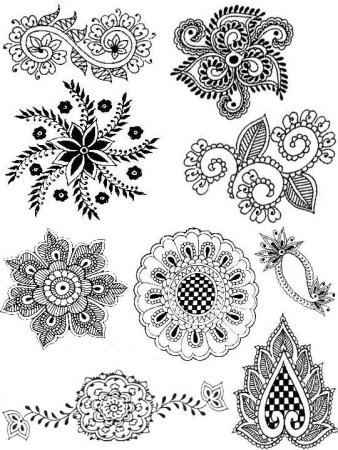 Роспись хной эскизы