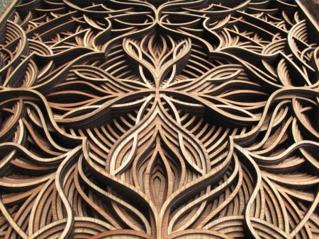 Laser Cut Wood Sculptures by Gabriel Schama