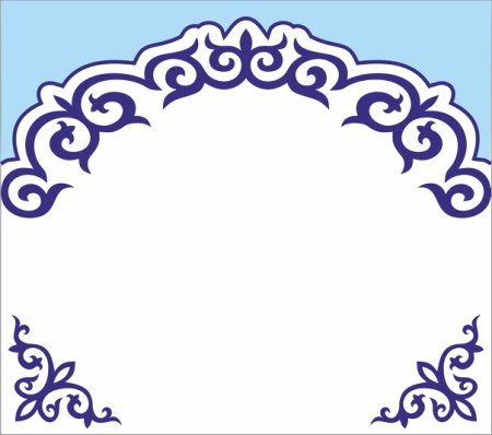Казахский узор рамка