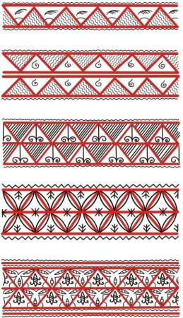 Элементы хохломской росписи вектор