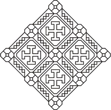 Марийский орнамент трафарет