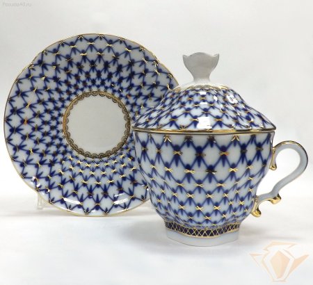 Императорский фарфоровый завод сервиз Кобальтовая сетка