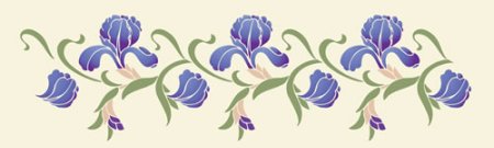 Цветы орнамент в полосе