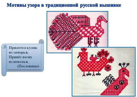 Народной вышивки птица 5 класс