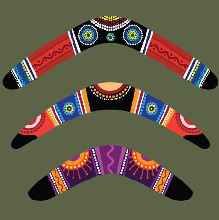Бумеранг рисунок австралийский