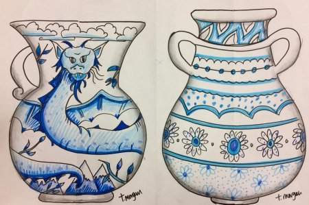 Рисование греческой вазы.