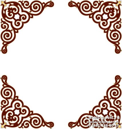 Кыргызский орнамент рамка