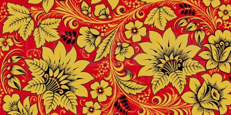 Хохломская роспись фоновая
