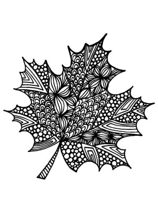 Лист в стиле дудлинг