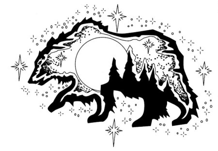Северное сияние рисунок