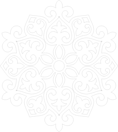 Казахский орнамент белый