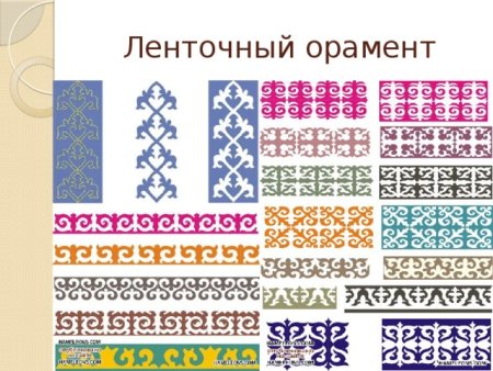 Национальный казахский орнамент в полосе