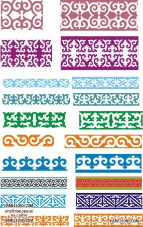 Казахский линейный орнамент