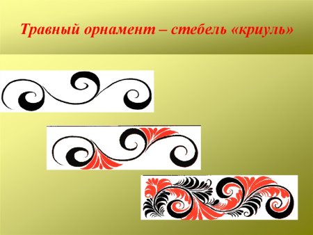 Травный орнамент стебель криуль