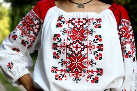 Белорусские узоры синие