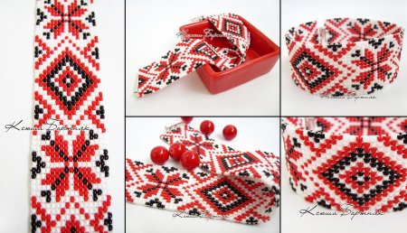 Славянский браслет из бисера