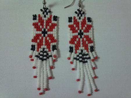 Славянские серьги из бисера