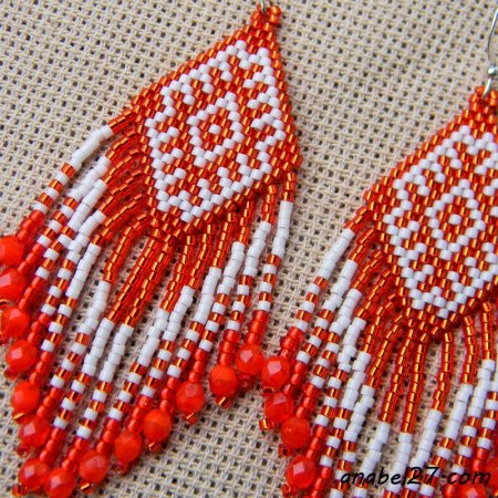 Серьги из бисера