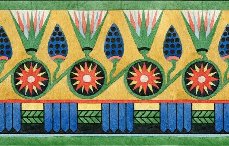 Древнеегипетский орнамент с лотосом