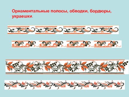 Орнаментальная полоса в Городецкой росписи