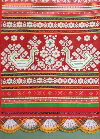 Рязанская цветная перевить вышивка