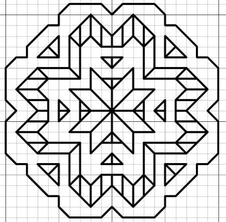 Сложные орнаменты по клеточкам