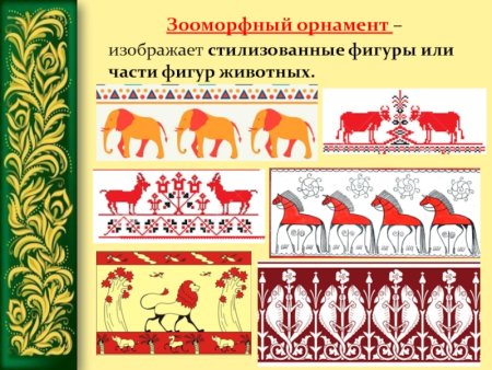 Зооморфно растительный орнамент ленточный