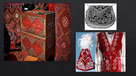 Казахский орнамент на одежде