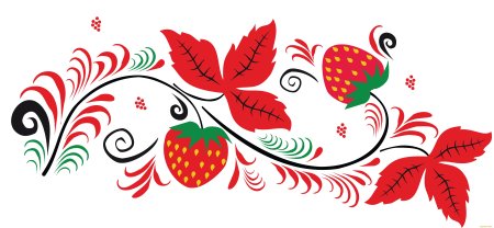 Элементы хохломской росписи вектор