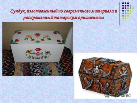 Татарский сундучок с татарским орнаментом