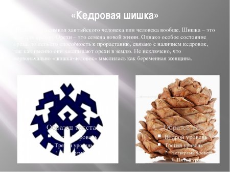 Хантыйский орнамент Кедровая шишка