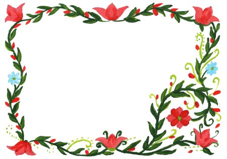 Цветочный орнамент рамка