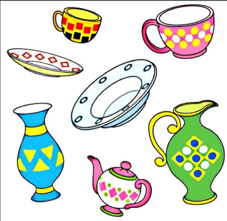 Посуда с геометрическим орнаментом