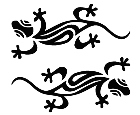 Саламандра трафарет