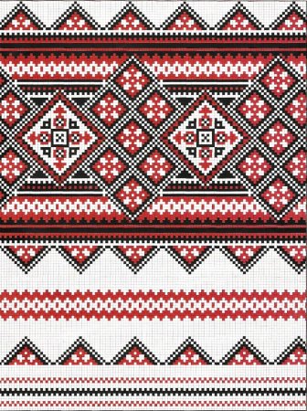 Народный национальный рушник орнамент