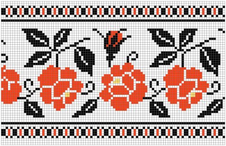 Эскиз вышивки рушника