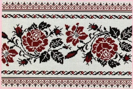 Вышивка крестом на полотенце