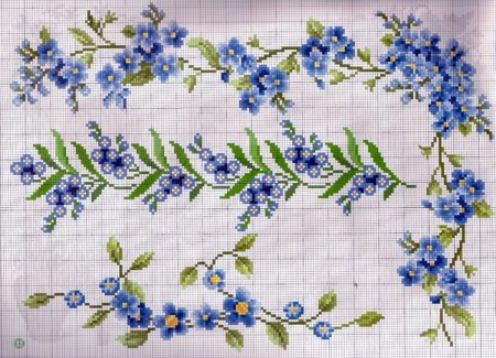Незабудки крестиком